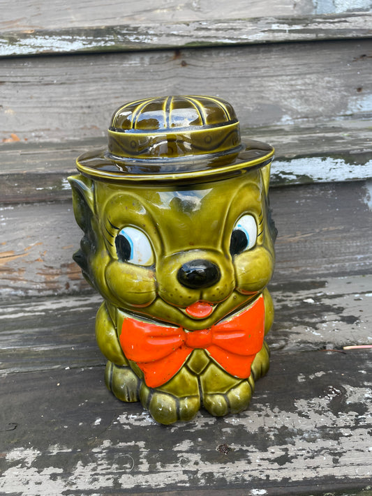 Kitten Ceramic Cookie Jar 10”