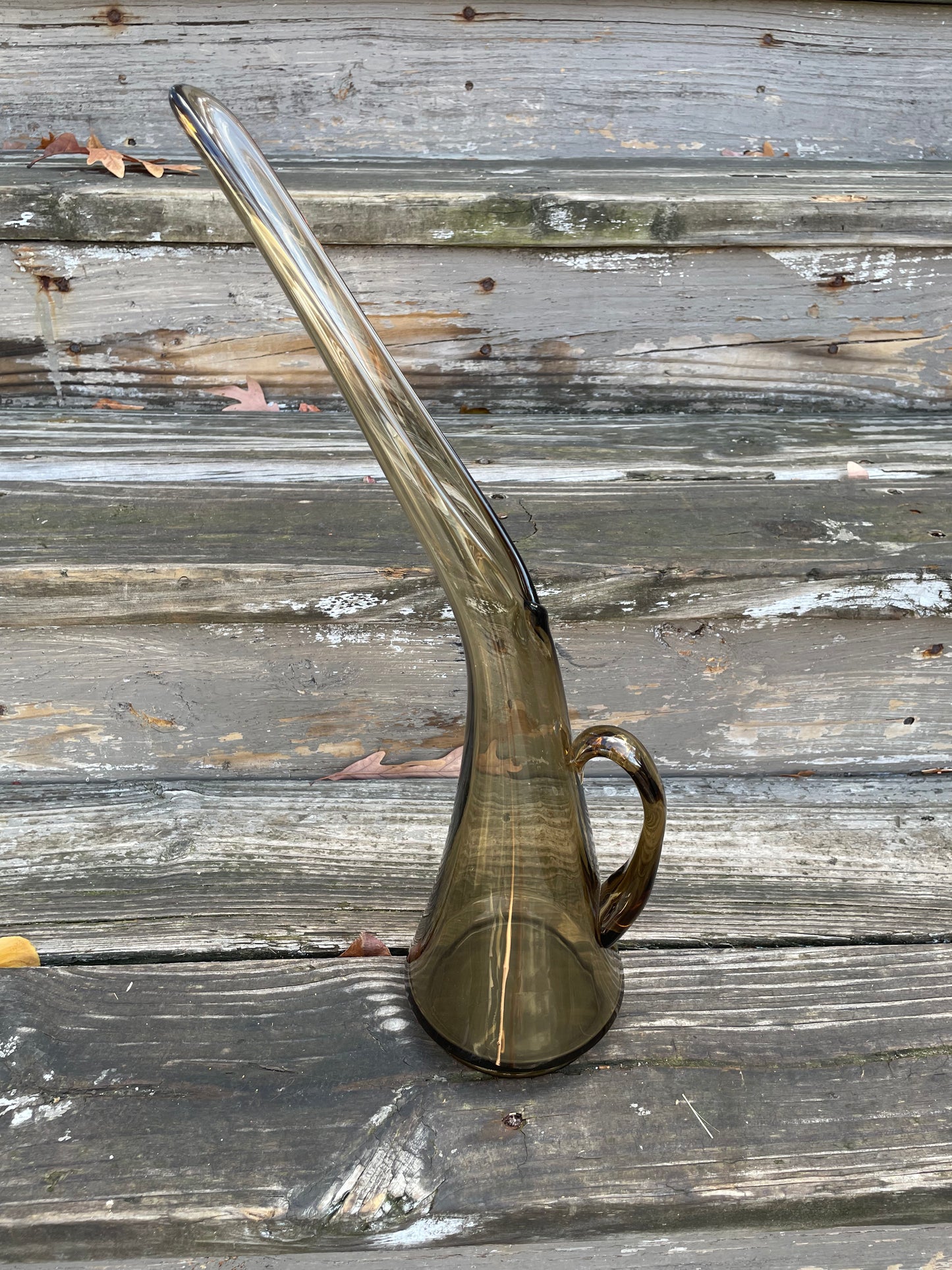 Kanawha 16.75” Pulled Mouth Pitcher ~ Smokey Gray