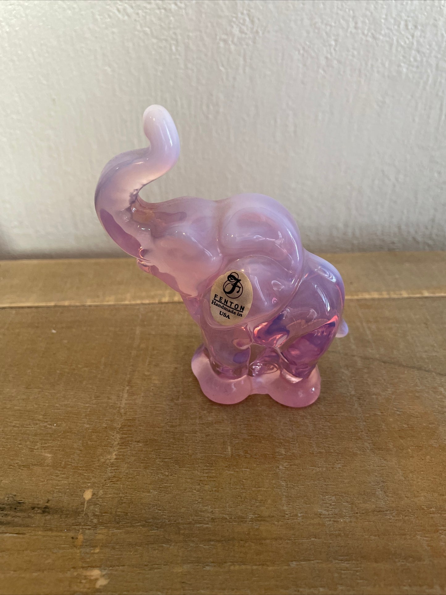 Fenton Pink Opalescent Elephant