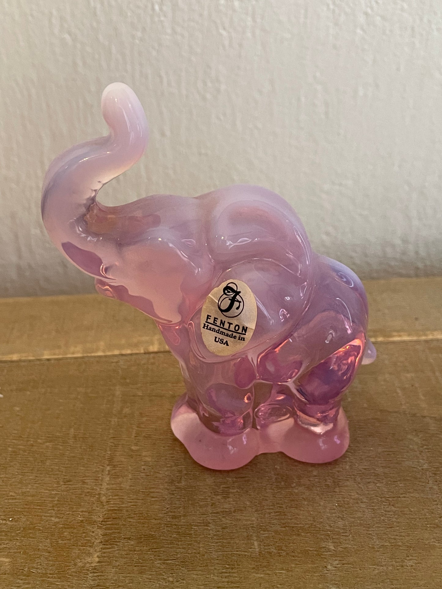 Fenton Pink Opalescent Elephant