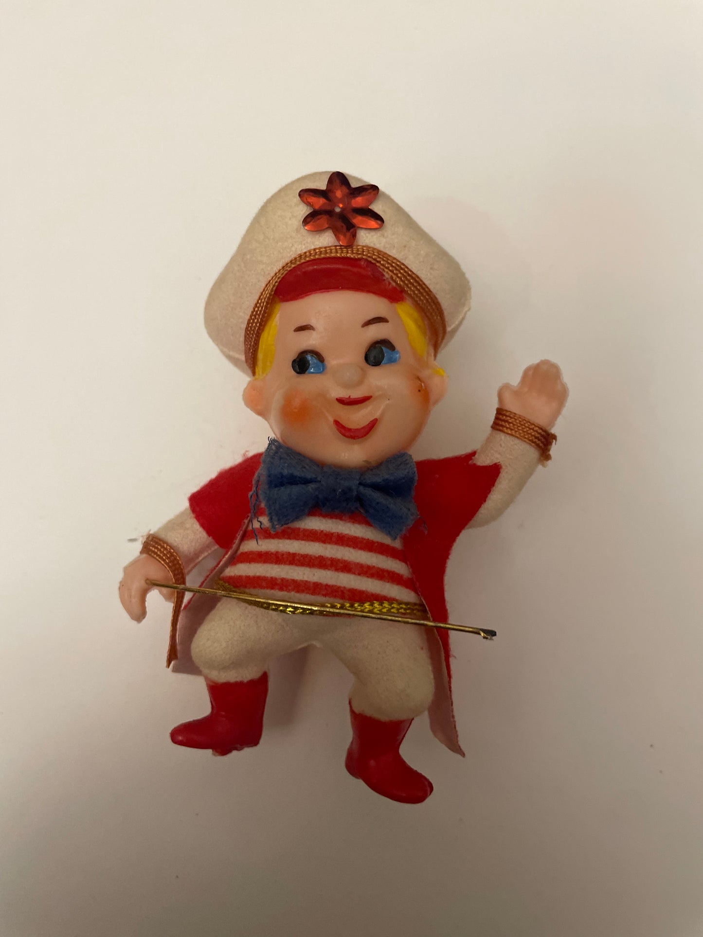 Vintage Blowmold Boy Ornament