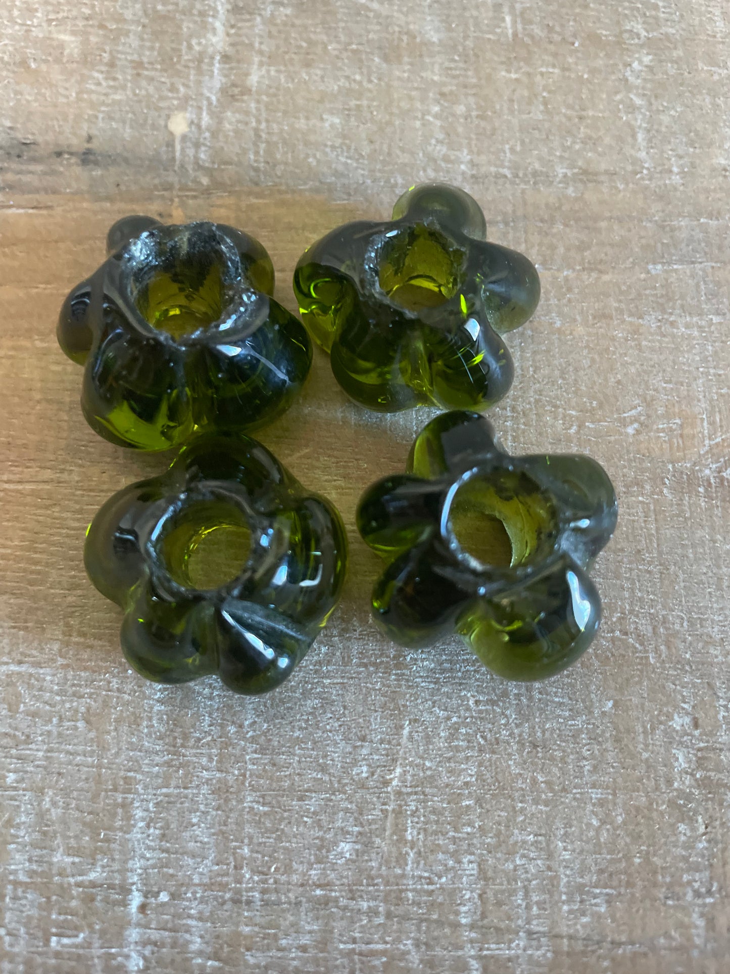 Lot of Green Glass Beads