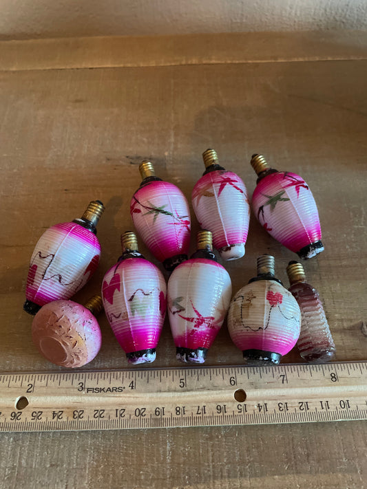 Lot of 9 Vintage Holiday Bulbs