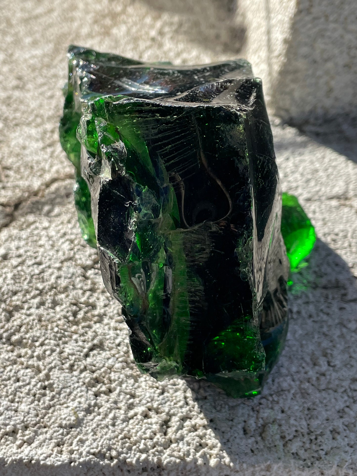 Green Slag Glass 5x3.5x3”