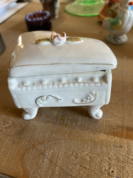 Ceramic Piano Trinket Box