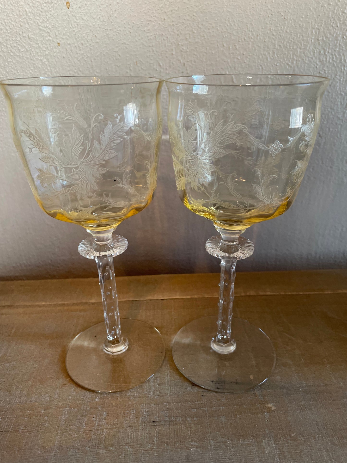 Set of 2 Tiffin Franciscan Cadena Water Goblets