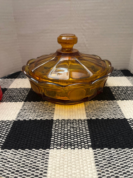 Fostoria Coin Lidded Candy Dish