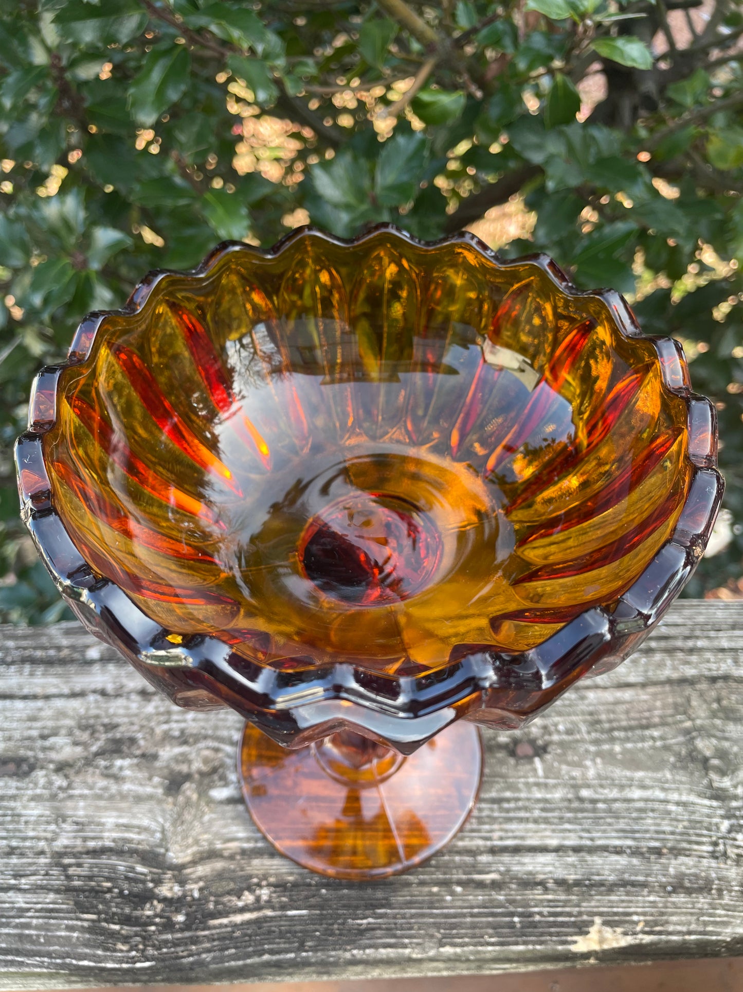 Indiana Glass Lotus Flower Compote