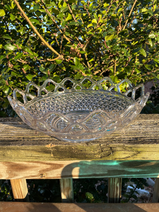 EAPG Open Lace Serving Bowl 11”