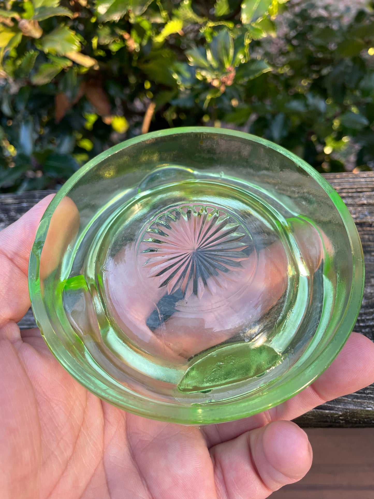 Uranium Glass Ashtray