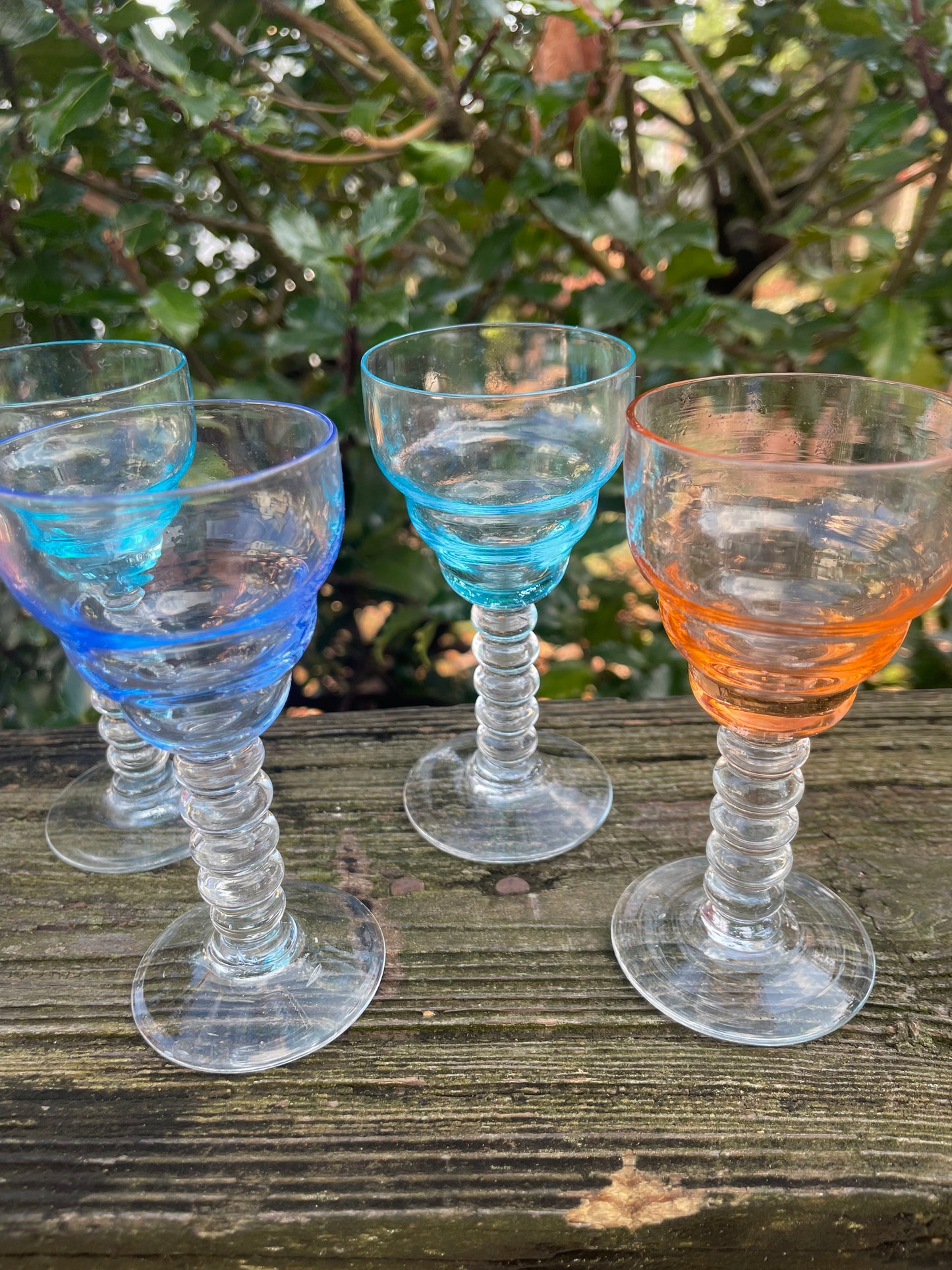 5 Vintage 4” Dessert Wine Glasses