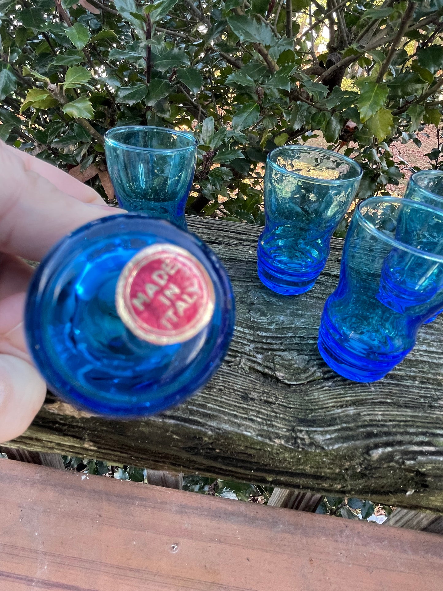 5 Italian Glass ~ Shot Glasses