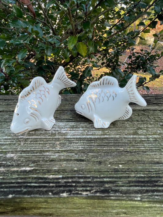 Vintage Fish Ceramic Salt and Pepper Shakers