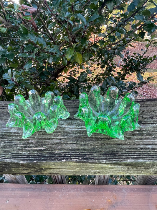 2 MCM Art Glass Trinket Dishes