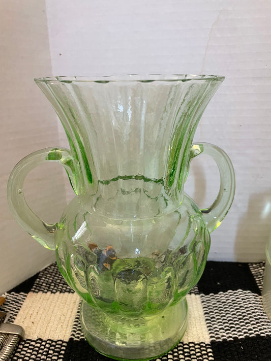 Tag Green Glass Vase 7.5”