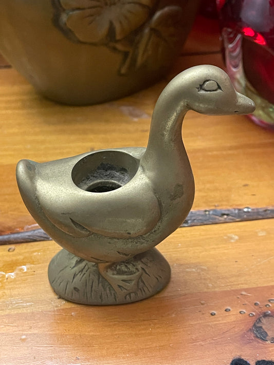 Brass Duck Candle Holder 3.5”