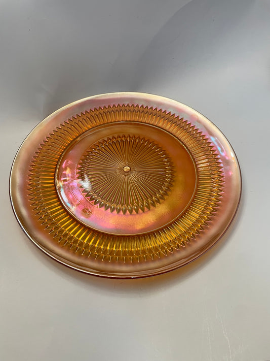 Jeanette Marigold Sunburst Pattern Dinner Plate