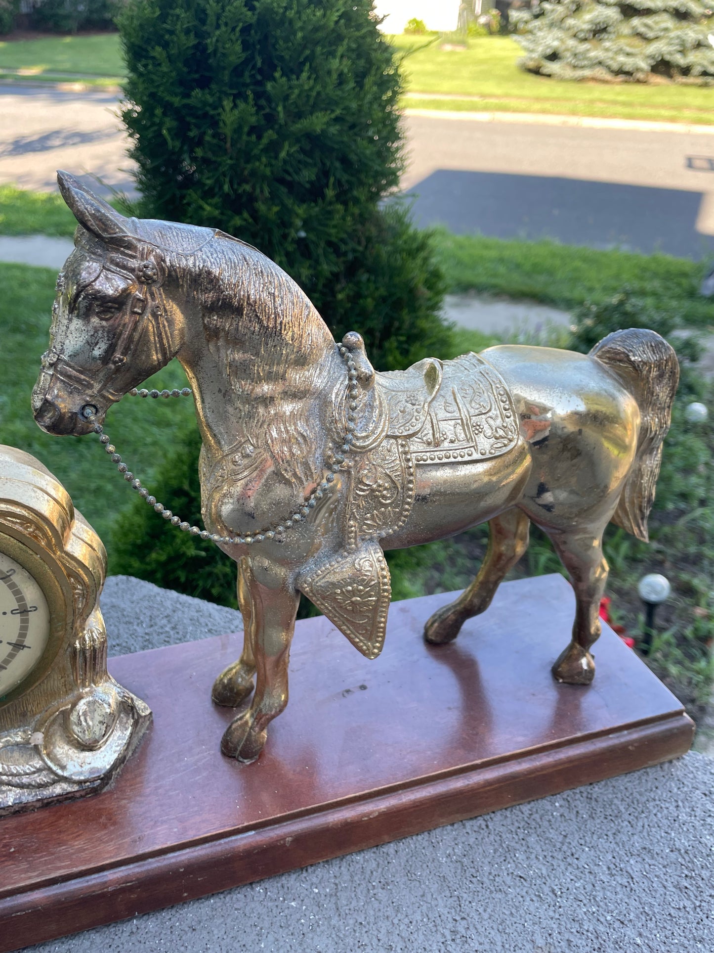 Vintage United Horse Mantle Clock