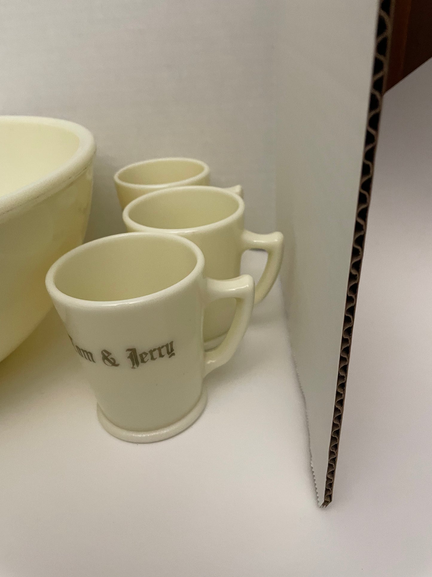 McKay “Tom & Jerry” Custard Punch Bowl & 6 Mugs