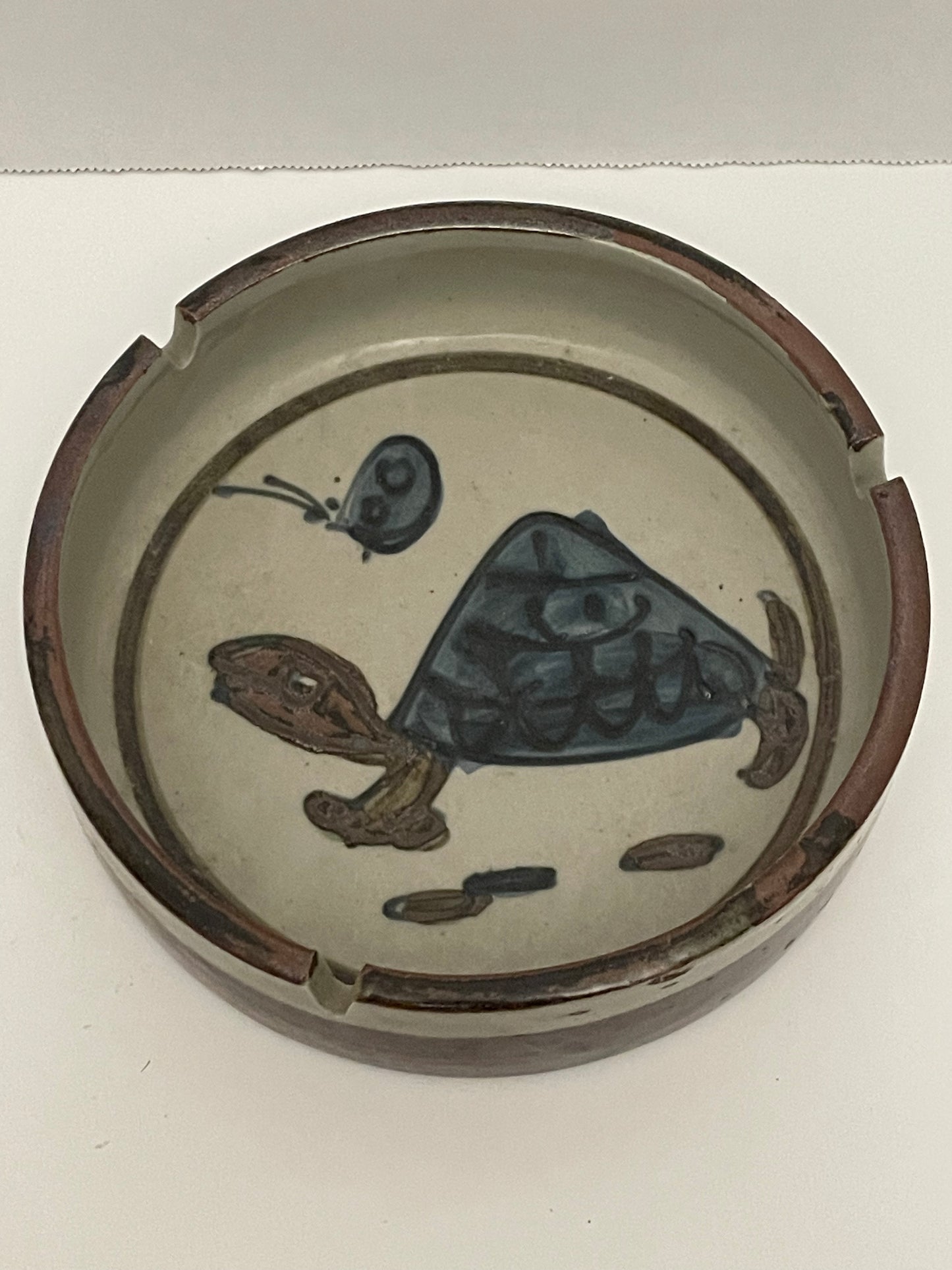 Turtle Pottery Ashtray or Trinket Dish