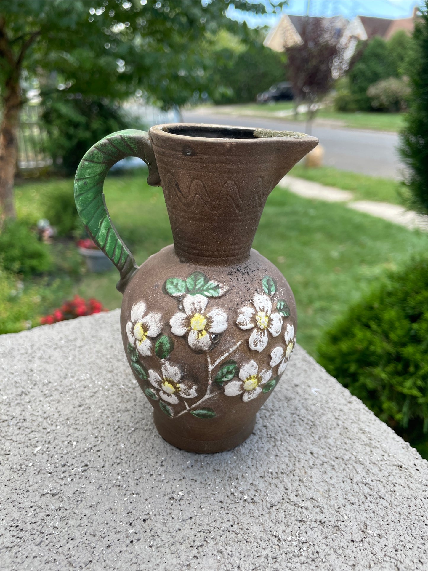 Vintage Legend of the Dogwood Pitcher 5”