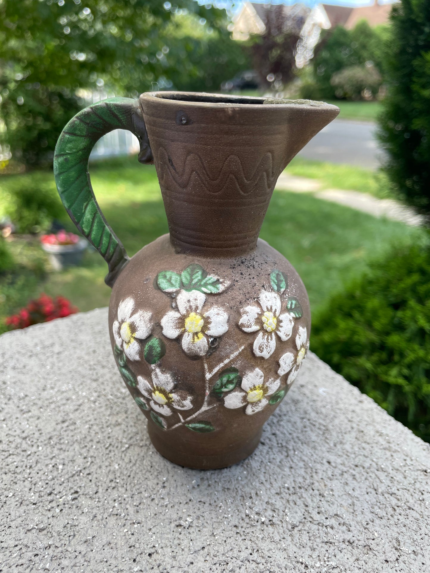 Vintage Legend of the Dogwood Pitcher 5”