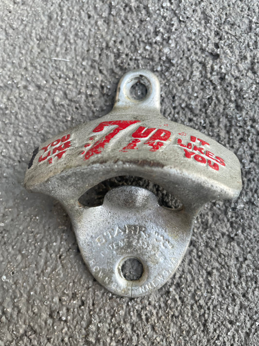 7Up Cast Iron Bottle Opener