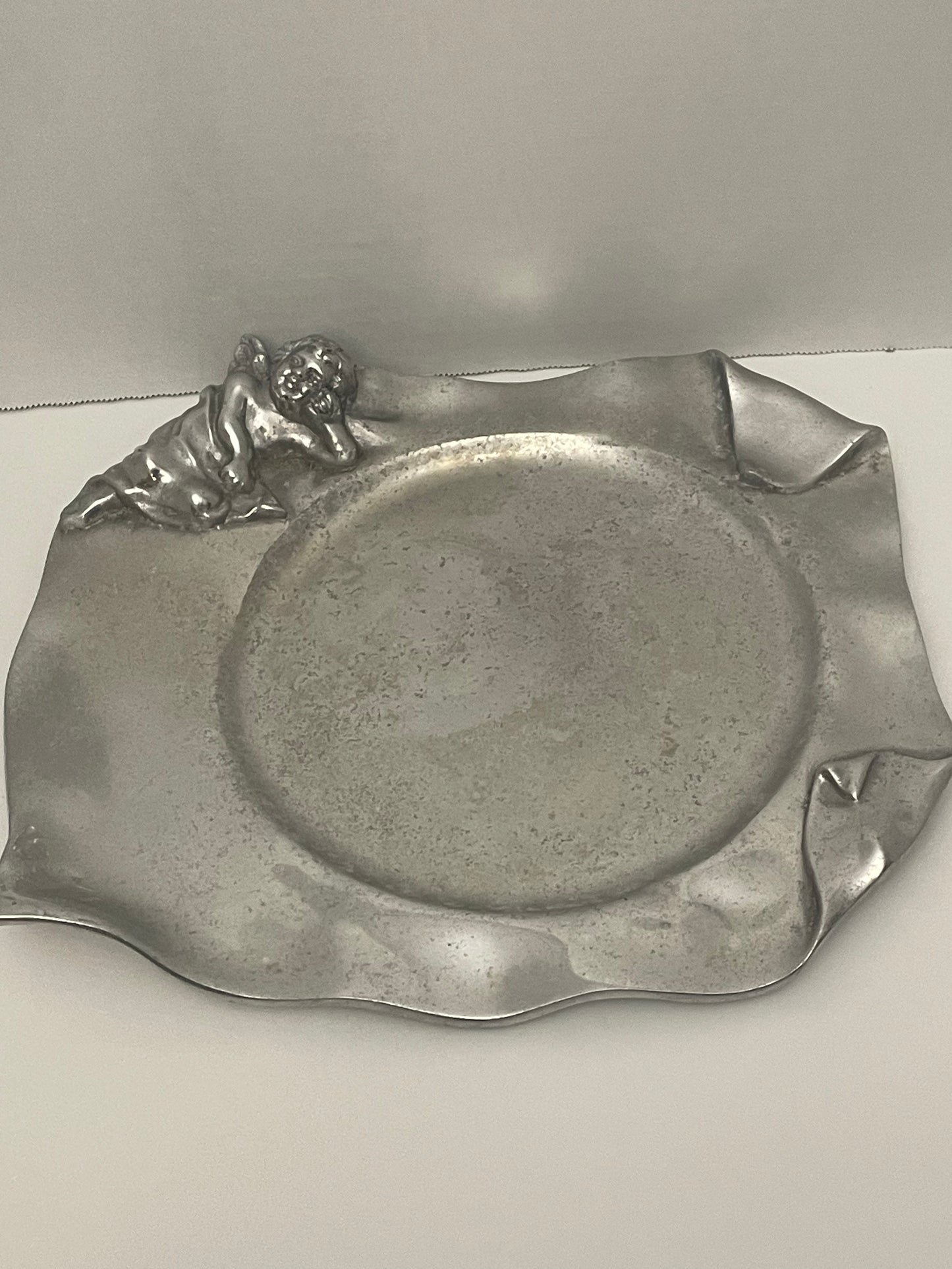 HR Pewter Cherub Plate