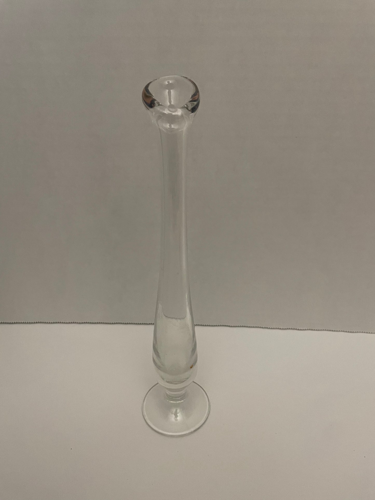 Clear Glass Bud Vase 8.5”