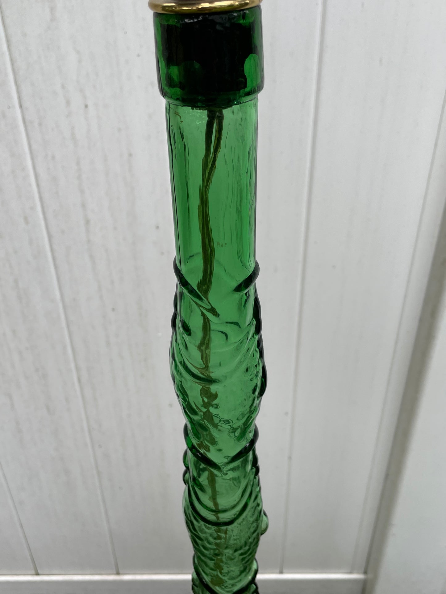 MCM Italian Green Glass 54” Floor/Table Lamp