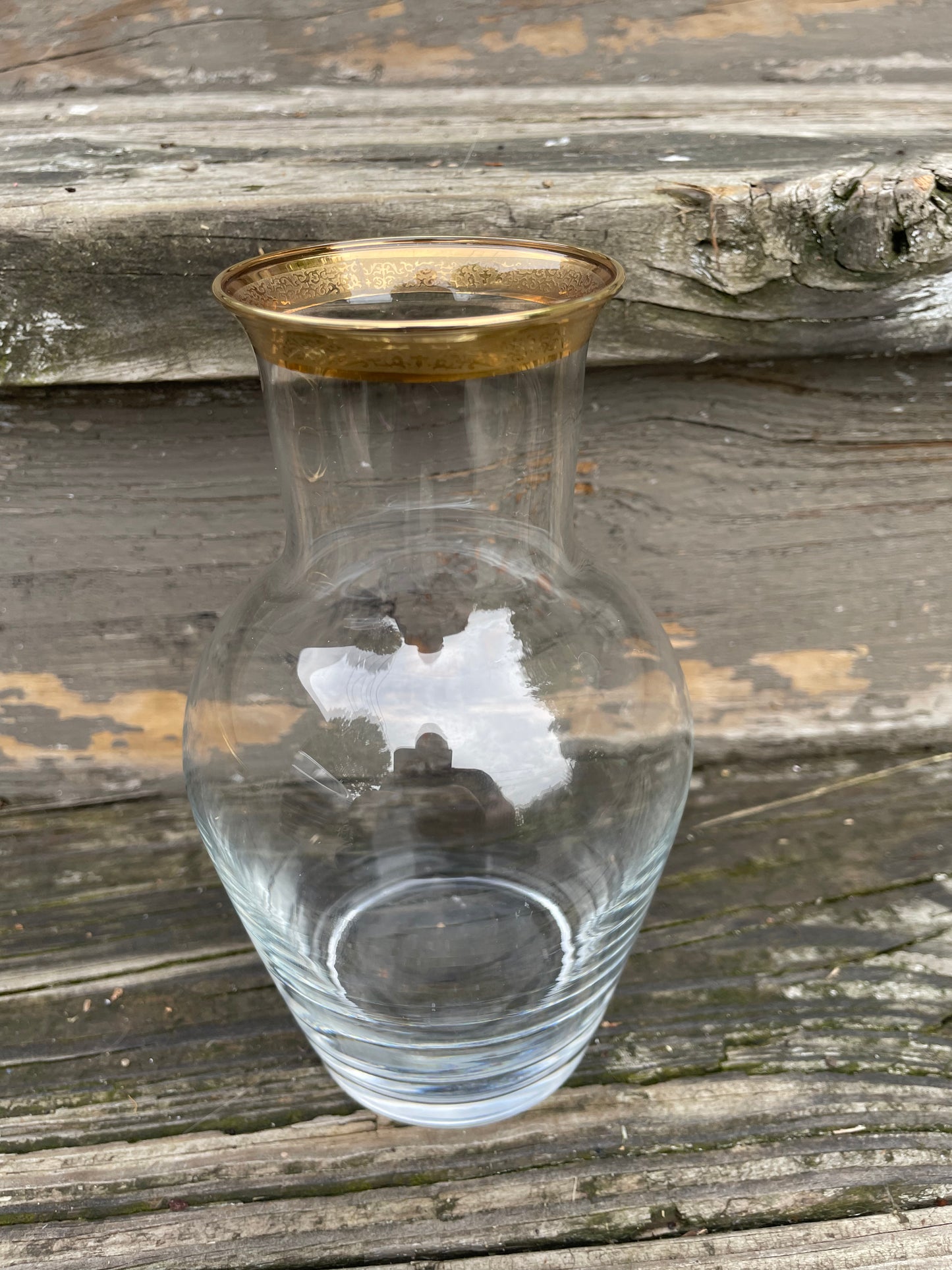 Vintage Clear Glass Tumble Up