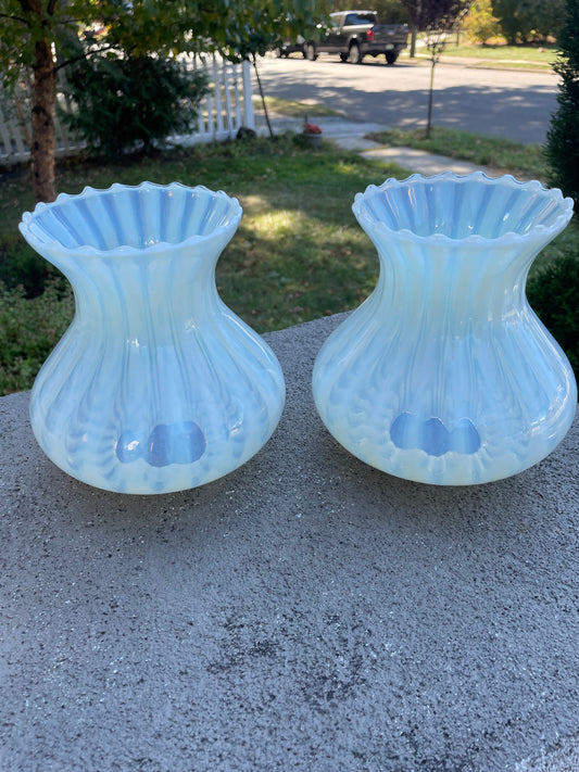 Fenton Opalescent Lamp Shades (2)